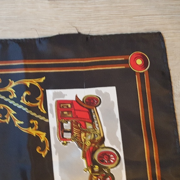 Vintage Cars Square Silk Neck Head Scarf - Picture 4 of 6